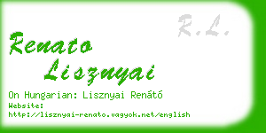 renato lisznyai business card